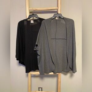 Cocoon style open cardigan 2 pieces